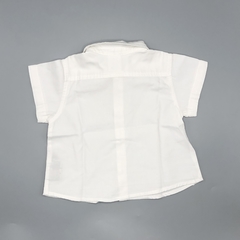 Camisa Grisino Talle 3-6 fibrana blanca lisa en internet