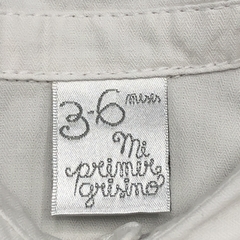 Camisa Grisino Talle 3-6 fibrana blanca lisa - Baby Back Sale SAS
