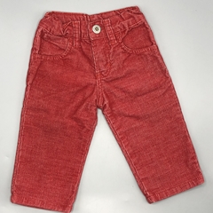 Segunda Selección - Pantalón Paula Cahen D Anvers Talle 6 meses corderoy rojo blanco (37 cm largo) - comprar online