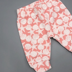 Legging First Impressions Talle NB (0 meses) algodón rosa caracolas estrellas de mar blancas - comprar online
