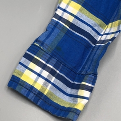 Segunda Selección - Camisa FyF Talle 2-3 años cuadrillé azul rayas amarillas - tienda online