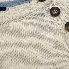 Segunda Selección - Sweater Minimimo Talle M (6-9 meses) hilo color crudo botones - tienda online