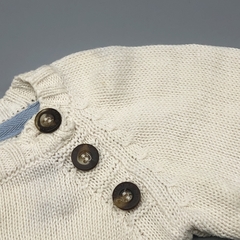 Segunda Selección - Sweater Minimimo Talle M (6-9 meses) hilo color crudo botones - Baby Back Sale SAS