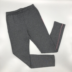 Segunda Selección - Legging Decathol Talle 10 años algodón gris oscuro linea lateral rosa