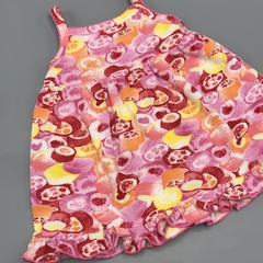 Vestido Gabriela de Bianchetti Talle 6 meses algodón rosa frutas naranja rojo amrillo volados (con bombachudo) en internet
