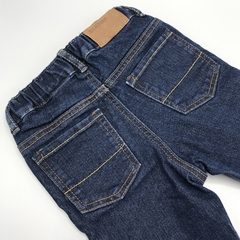 Jeans NUEVO HyM Talle 6-9 meses azul oscuro costura marrón (42 cm largo) - tienda online