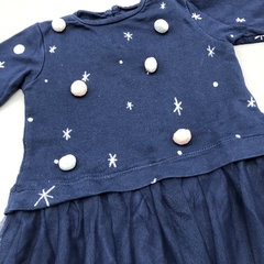 Segunda Selección - Buzo Zara Talle 9-12 meses azul estrellas algodón - tul - vestido - tienda online