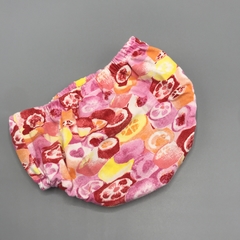 Imagen de Vestido Gabriela de Bianchetti Talle 6 meses algodón rosa frutas naranja rojo amrillo volados (con bombachudo)