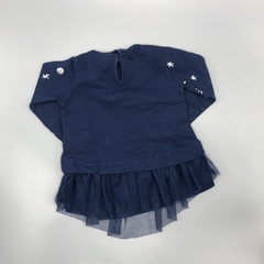 Segunda Selección - Buzo Zara Talle 9-12 meses azul estrellas algodón - tul - vestido en internet