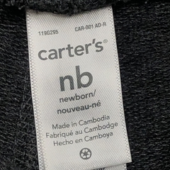 Jogging Carters Talle NB (0 meses) algodón gris oscuro cordón blanco (sin frisa - 26 cm largo) - Baby Back Sale SAS