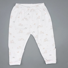 Legging Baby Cottons Talle 0 meses algodón blanco chanchitos rosa bordado rosa (33 cm largo) - comprar online
