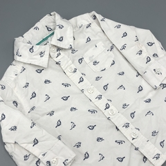 Camisa Carters Talle 3 meses blanca dinos azul - comprar online