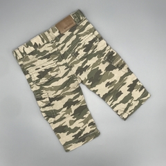Pantalón Minimimo Talle L (9-12 meses) gabardina camuflado marrón claro verde (39 cm largo) - Baby Back Sale SAS
