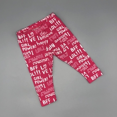 Legging Carters Talle 6 meses (33 cm largo) algodón rosa letras blancas