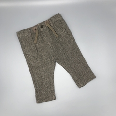 Pantalón Zara Talle 3-6 meses (40.5cm largo) marrón a cuadros