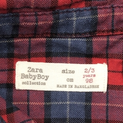 Camisa Zara Talle 2-3 años cuadrillé rojo azul oscuro - Baby Back Sale SAS