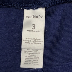 Legging Carters Talle 3 meses azul oscuro bordado punta (31 cm largo) - Baby Back Sale SAS