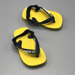 Segunda Seleccón - Ojotas Havaianas Talle 17-18 BR (12cm suela) amarillas azules - comprar online