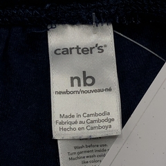 Legging Carters Talle NB (0 meses) algodón azul oscuro cordón rojo-blanco (25 cm largo) - Baby Back Sale SAS