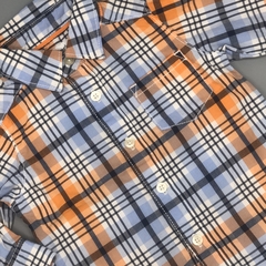 Camisa Carters Talle 6 meses a cuadros naranja y azul - comprar online