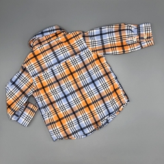 Camisa Carters Talle 6 meses a cuadros naranja y azul en internet