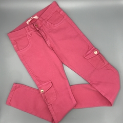 Segunda Selección - Pantalón NUEVO Zeta Talle 14 años gabardina rosa bolsillos laterales (89 cm largo)