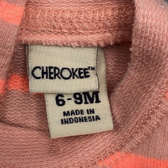 Segunda Selección - Vestido Cherokee Talle 6-9 meses algodón rosa rayas fluor bolsilo - Baby Back Sale SAS