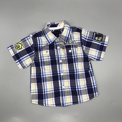 Camisa Tommy Hilfiger Talle 3-6 meses cuadrillé azul rayas vede parches
