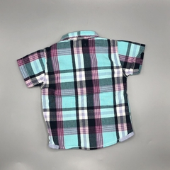 Camisa Minimimo Talle L (9-12 meses) cuadrillé verde lila en internet