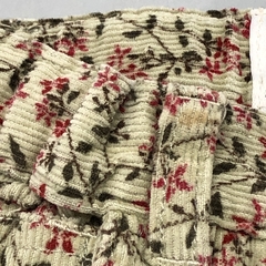 Segunda Selección - Pantalón Baby Cottons Talle 6 meses corderoy verde musgo mini florcitas bordeaux (34 cm largo) - tienda online