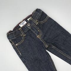 Jeans OshKosh Talle 6 meses azul oscuro costuras marrón (36 cm largo) - comprar online