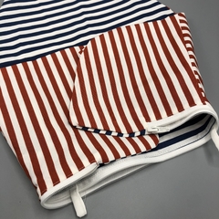 Imagen de Cobertor NUEVO Silla de comer Ikea Pyttig reversible a rayas rojo y azul