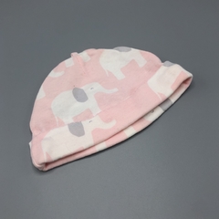 Gorro Carters Talle 6 meses algodón rosa bebe elefantes