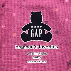 Segunda Selección - Body Baby GAP talle 0-3 meses algodón rosa lunares multicolor - Baby Back Sale SAS