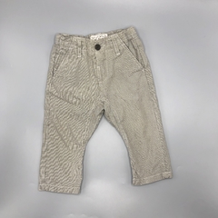 Pantalón Zara Talle 6-9 meses gabardina micro cuadrillé beige (41 cm largo)