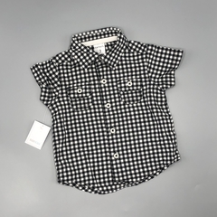 Camisa Carters Talle 3 meses cuadrille negro blanco