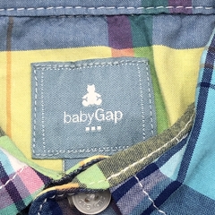 Camisa Baby GAP Talle 0-3 meses cuadrille azul verde lineas lila naranja - Baby Back Sale SAS