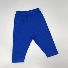 Legging Grisino Talle 1-3 meses algodón azul liso (34 cm largo)