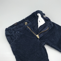 Pantalón Crayón Talle M (6-9 meses) corderoy azul oscuro (35 cm largo) - comprar online