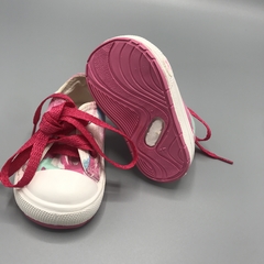 Zapatillas GaxBay Talle 17 ARG blancas y rosa cordones fucsia (12 cm largo plantilla) - tienda online