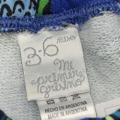 Short Grisino Talle 3-6 meses algodón azul piñas verdes caritas - Baby Back Sale SAS