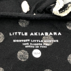 Vestido Little Akiabara Talle 18 meses modal negro lunares color manteca puntilla volados - Baby Back Sale SAS