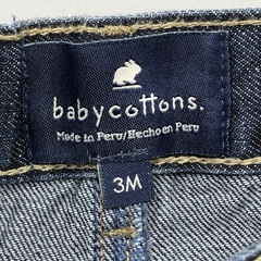 Jeans Baby Cottons Talle 3 meses azul oscuro localizado (32 cm largo) - Baby Back Sale SAS