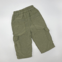 Pantalón Alpiste Talle 6 meses batista verde militar interior algodón gris (40 cm largo) en internet