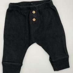 Segunda Selección - Legging Talle 3 meses algodón negro botones (27 cm largo) - comprar online