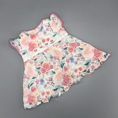 Camisola Bordino Talle 6 meses tela camisa encaje rosa flores