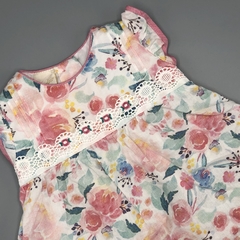 Camisola Bordino Talle 6 meses tela camisa encaje rosa flores - comprar online