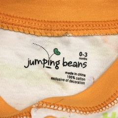 Enterito Jumping Beans Talle 3 meses algodón blanco naranja animalitos - Baby Back Sale SAS