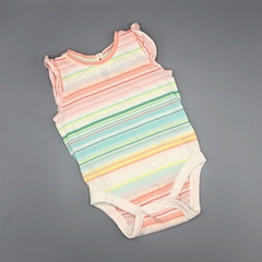 Segunda Selección - Body Baby GAP Talle 3-6 meses algodón rayas pasteles