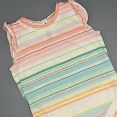 Segunda Selección - Body Baby GAP Talle 3-6 meses algodón rayas pasteles - comprar online